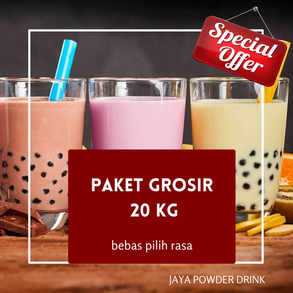 

BUBUK MINUMAN ANEKA RASA 20 KG PAKET GROSIR / Powder Drink / Bubuk Es Boba / Serbuk Minuman