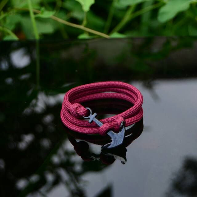 Gelang Jangkar Maroon Rope