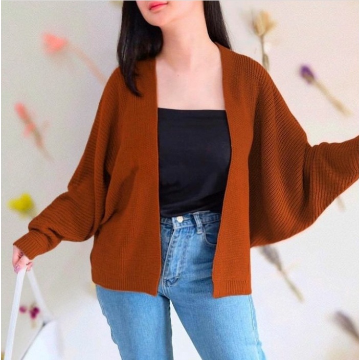 CARDIGAN KALONG OVERSIZE BATWING MODEL KELELAWAR 12 GETHALUS TEBAL