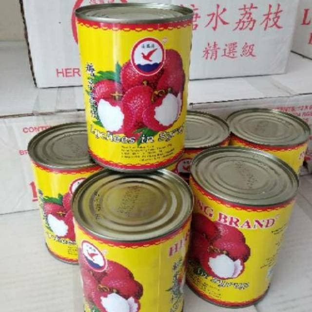 

Kalengbuah- Leci Kaleng / Lychee Herring Brand 1 Dus Isi 12 Kaleng -Buah-Kaleng.