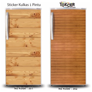  Stiker  Kulkas 1 Pintu  dan 2 Pintu  MOTIF  KAYU  Shopee 