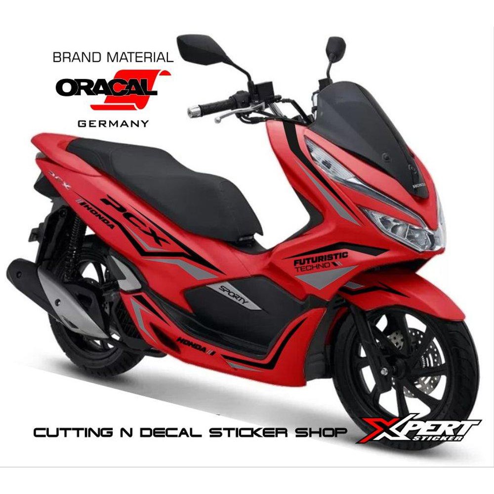 Sticker Cutting Honda Pcx Merah Aneka Onderdil Shopee Indonesia