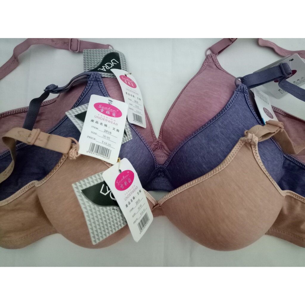 BH BRA SCALEN 2817 2816 KATUN TANPA KAWAT BUSA TIPIS  - BH SCALEN TANPA KAWAT - BH BRA WANITA SCALEN 2817 - BAHAN KATUN NYAMAN DI PAKAI - SIZE 34 36 38- ARA98STORE