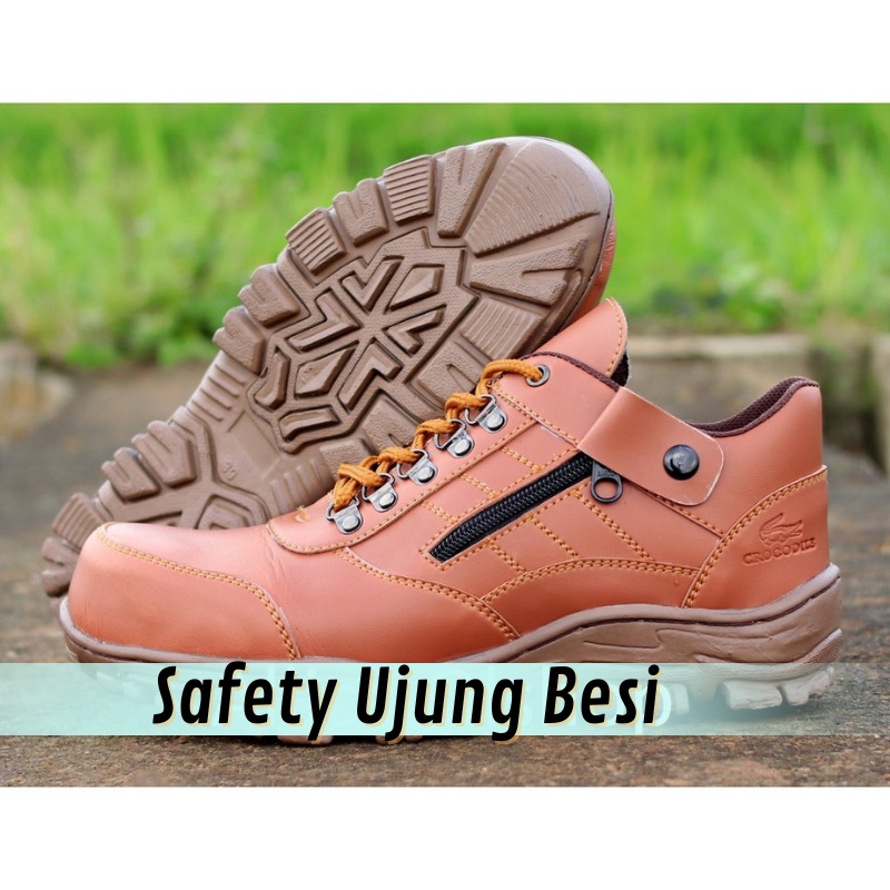 TURUN HARGA - Sepatu Safety Ujung Besi Sepatu Boots Casual Proyek Kerja Lapangan