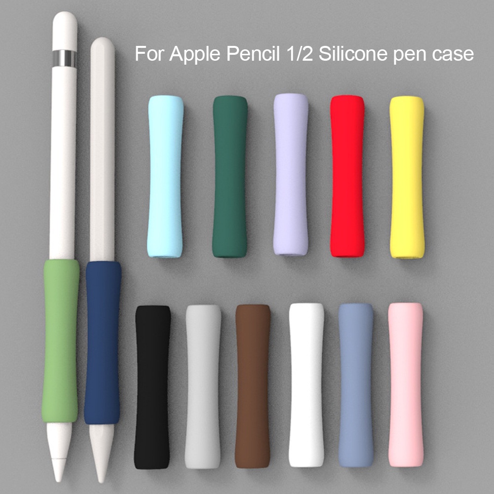 Case Pelindung Pen Stylus Compatible For Apple Pencil 1 / 2 Bahan Silikon Anti Gores