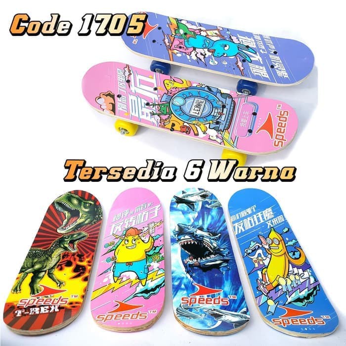 Mainan Skateboard Set Anak Kids Kayu Skate Penny Banana Board 1705