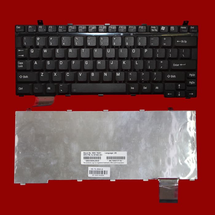 KEYBOARD TOSHIBA PORTEGE 3500 M500 R100 SATELLITE U200 SERIES BLACK
