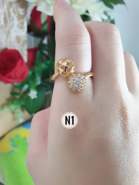 Cincin Xuping Bola tumpuk dua N07042010