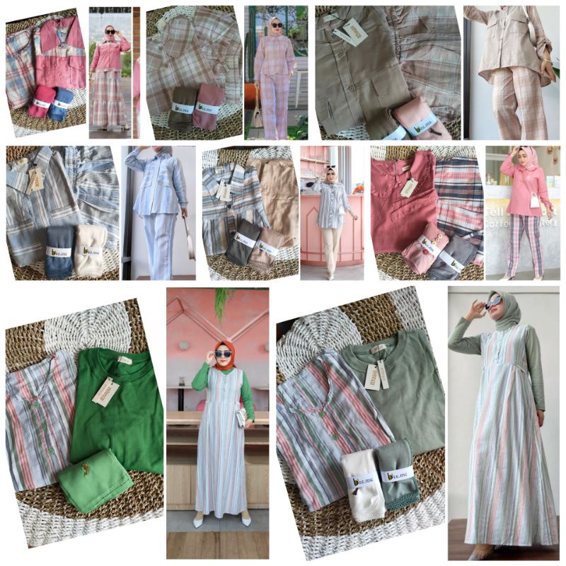 gamis set celana overall athayaa original etalase 2