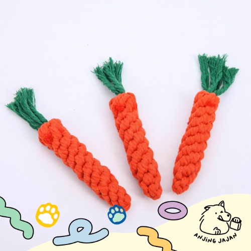 Mainan Gigit Anjing Kucing Wortel | Chewing Toy | Carrot Chewing Toy