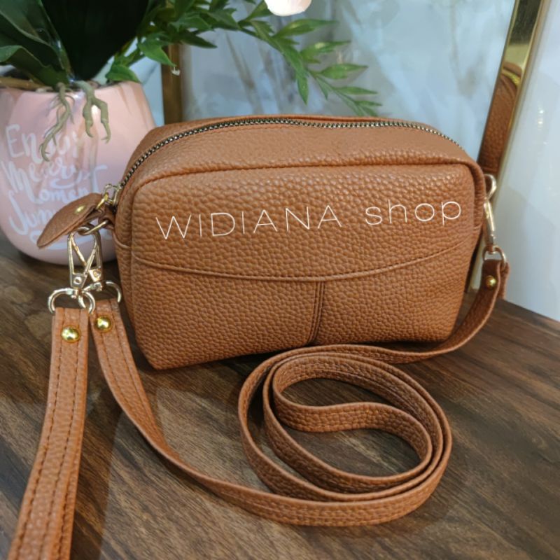 (Solarlight Bag) Tas Selempang Wanita Papirut Bapao kulit jeruk tebal  Terbaru 2025