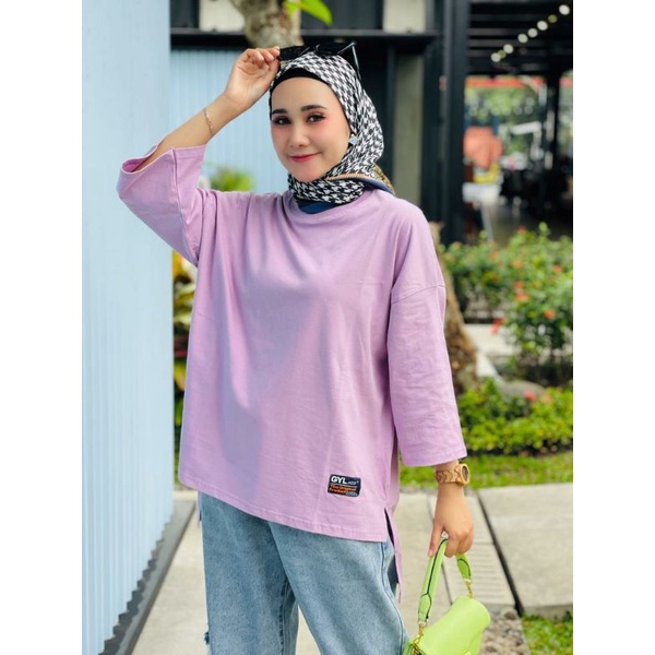 Kaos Oversize Polos Longback Gyl Original Terbaru