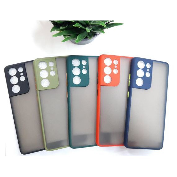 Soft Case Samsung Galaxy S21, Plus, Ultra My Choice Aero Color Button Matte Camera Frame