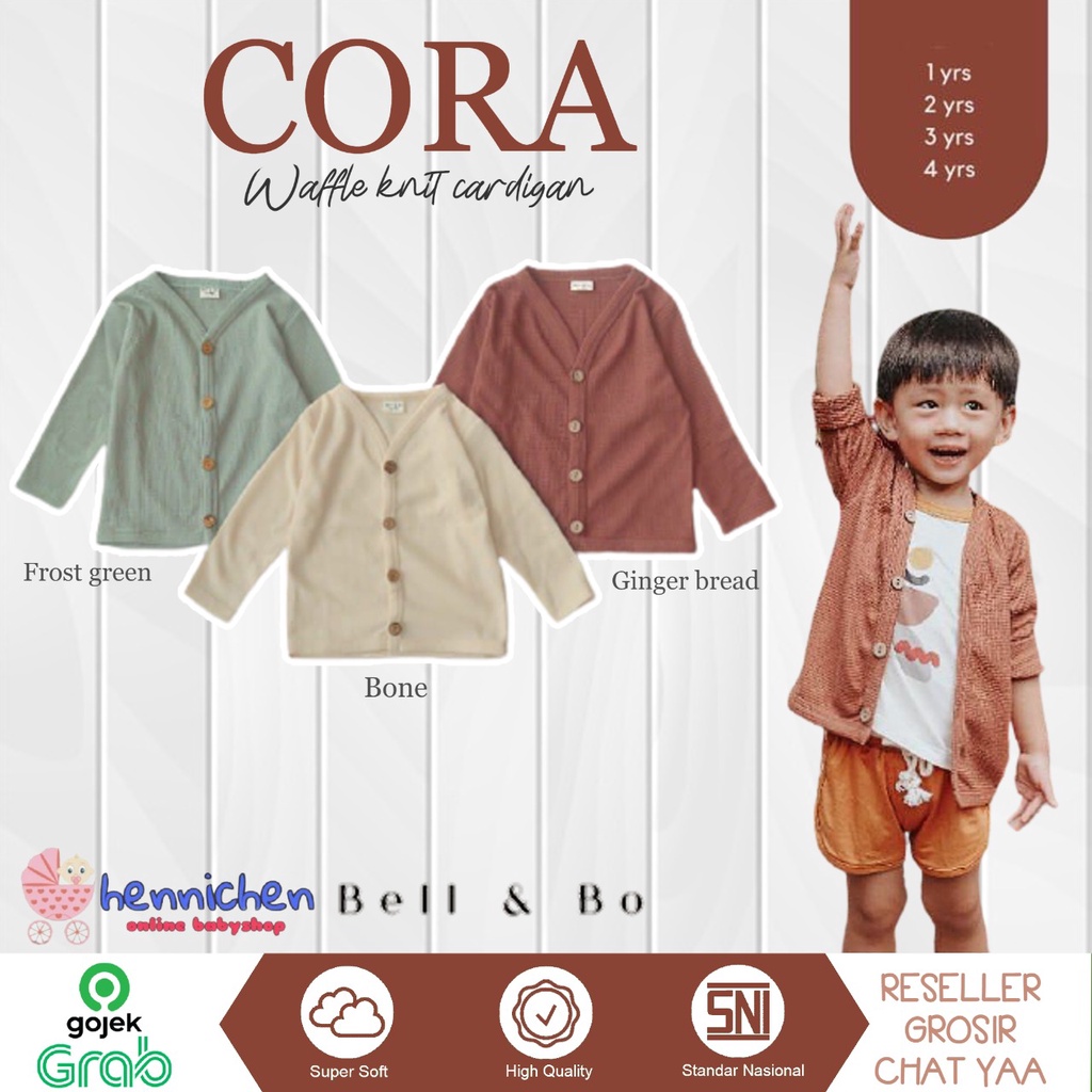 BELL &amp; BO CORA CARDIGAN UNISEX Cardigan Anak Outer Anak Pakaian Anak