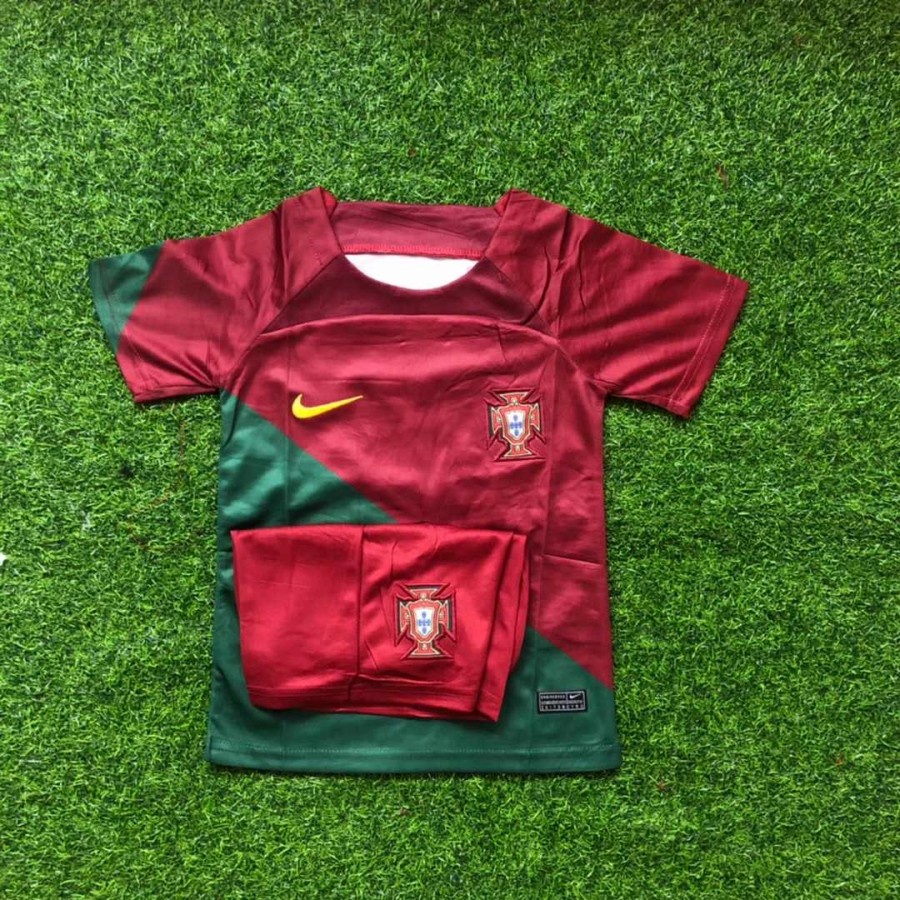 Jersey Bola Anak Portugal Home Piala Dunia 2022 Grade Ori Kids
