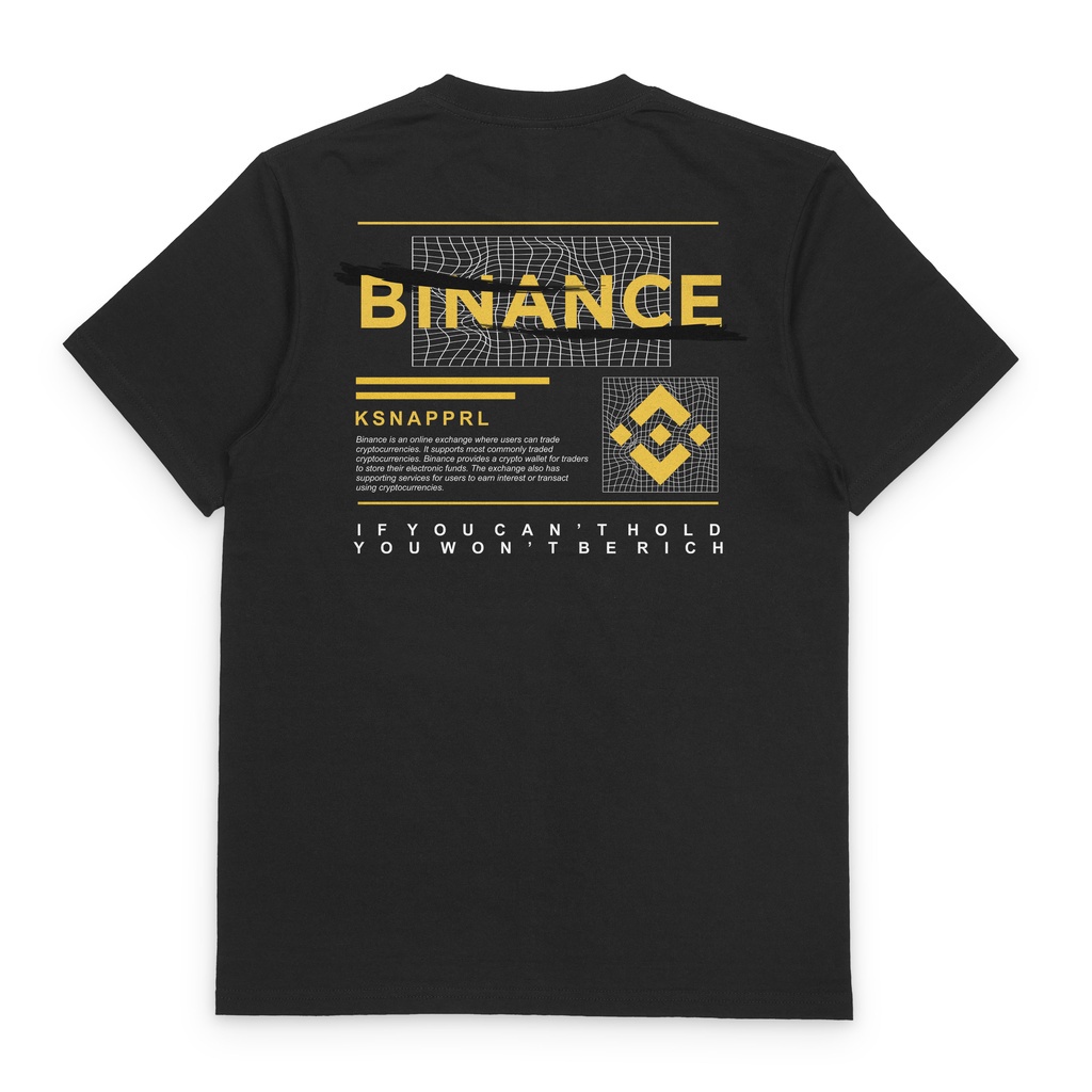 Kaos Crypto "Binance Streetwear" - Kaos Binance / Baju Crypto / Kaos Crypto Binance / Baju Crypto Bi