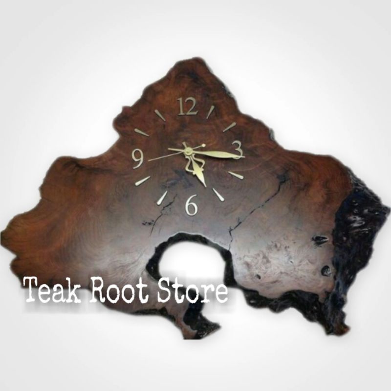 Jam Dinding Antik Akar Kayu Jati