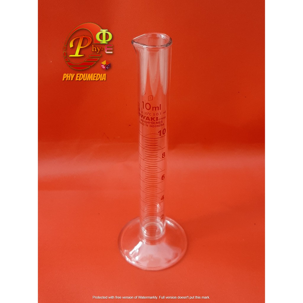 Gelas Ukur 10ml / Measuring Cylinder 10ml IWAKI / Tabung Ukur 10ml IWAKI