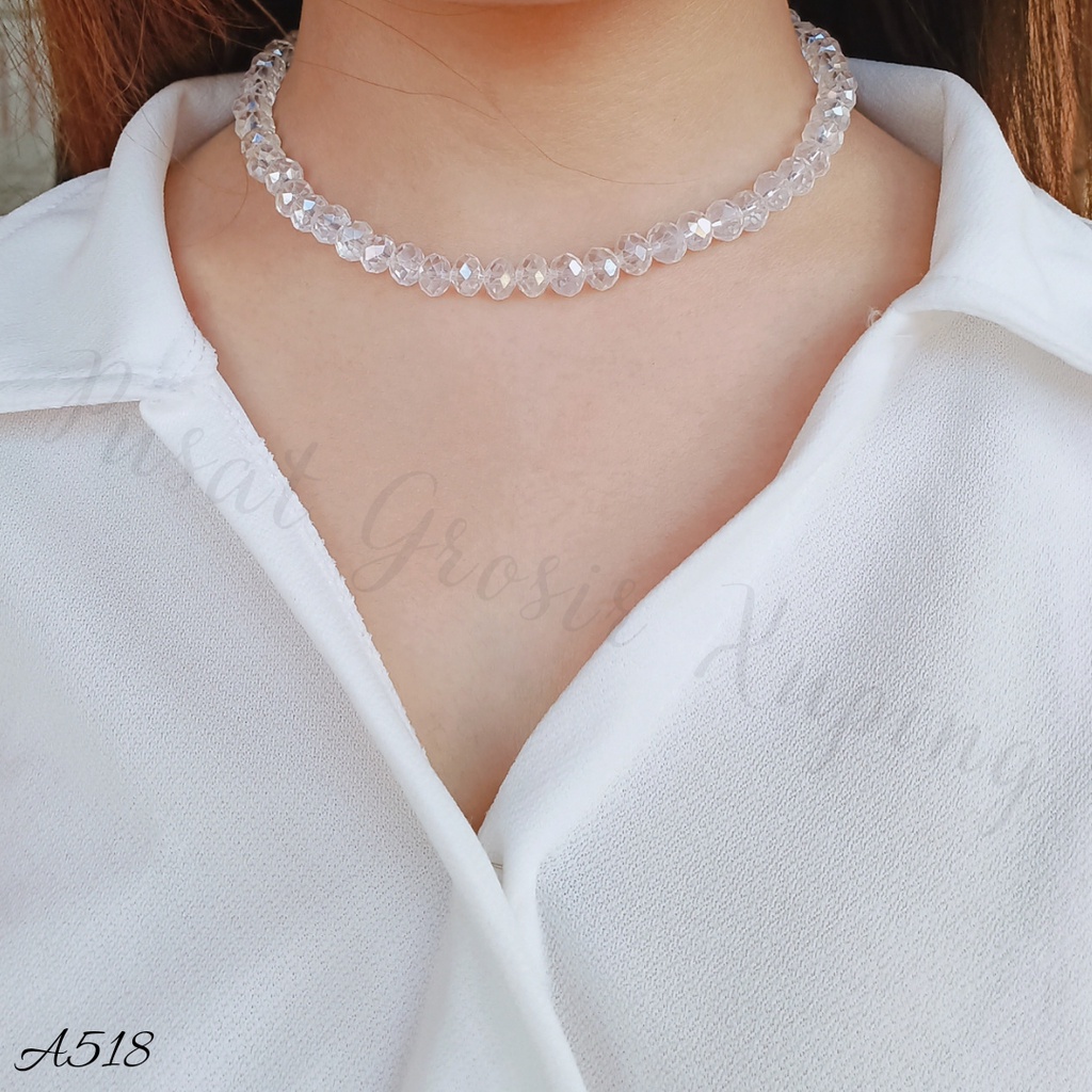 PGX Kalung Wanita Kristal Choker Aksesoris Wanita A518