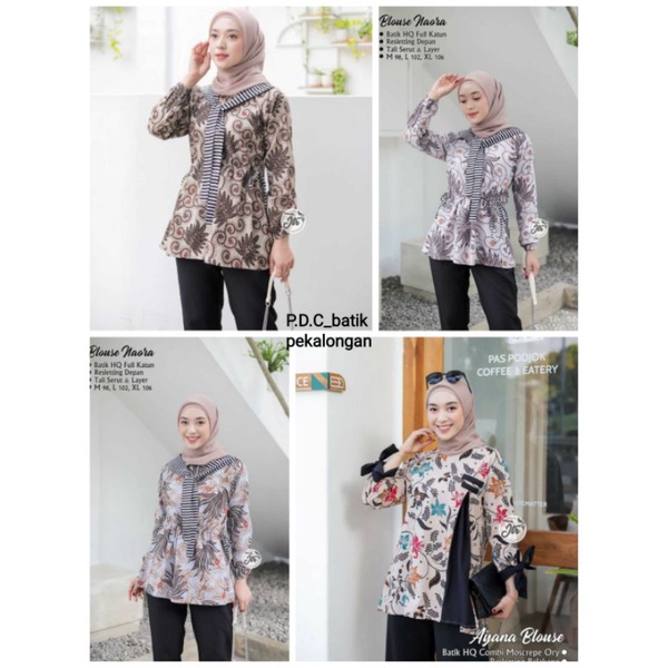 tey-17 Batik wanita ASJ SA HRB026 Kenongo Kemeja Tosca-1