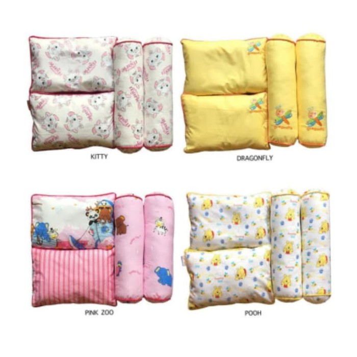 Promo !! SALE Bantal Guling Bayi Set BABY HAI - Full Print