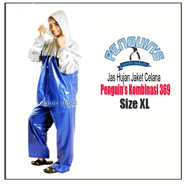 Jas Hujan Penguin's 369 XL Kombinasi / Jas Hujan Jaket Celana / Jas Hujan PVC