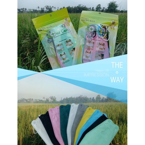 Masker KF94 Mix warna one care isi 10pc