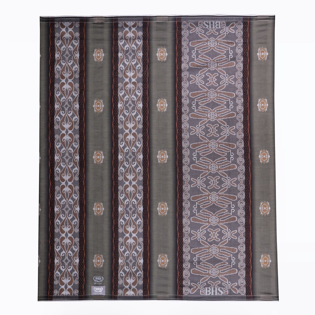 Sarung BHS Excellent Silver Motif JGA Abu Orange 02 / BHS JGA