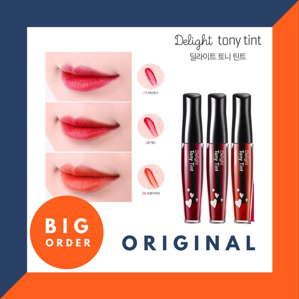 Jual TONY MOLY DELIGHT LIP TINT ORIGINAL TONY01 Shopee Indonesia