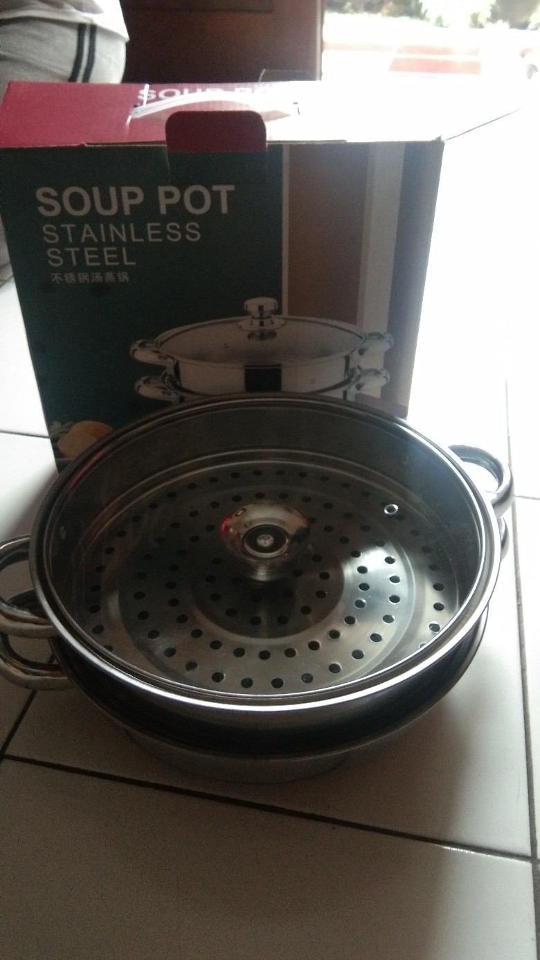 Panci Kukus Susun 2 Stainless 28 Cm / Dandang Steamer