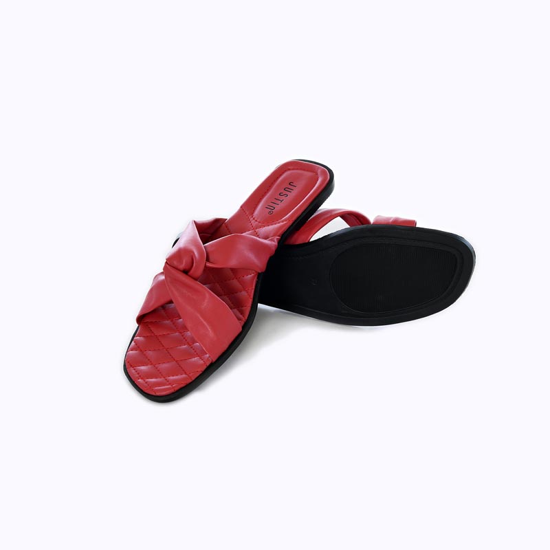 Premium Justin Sandal Flat Wanita JH 51 Merah Harga terjangkau