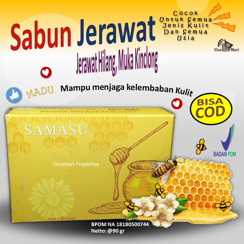 (COD) Sabun SAMASU Penghilang Jerawat dan Menghilangkan Bekas Jerawat, Sabun Mencerahkan Kulit
