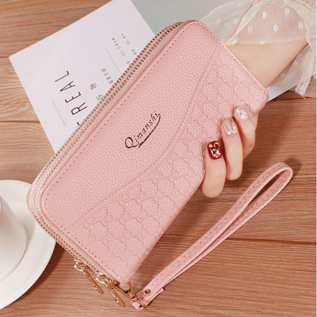 DOMPET WANITA KULIT 2 RESLETING EIME IMPORT KOREA MURAH PREMIUM PANJANG FASHION ELEGAN BATAM PESTA