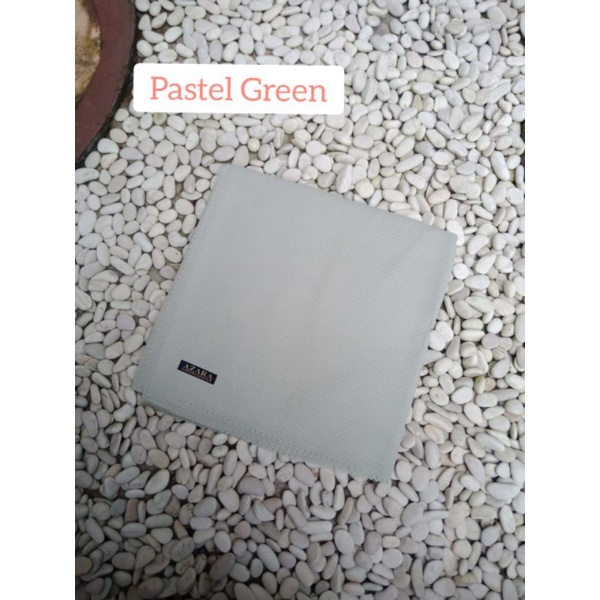 Segiempat Azara Nur Check Lc || Jilbab Square Potton || Segiempat Polos Murah Lc-Pastel Green