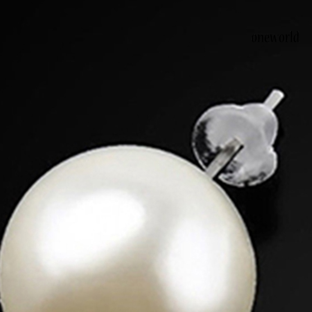 OW@ 12 Pairs Attractive Elegant Faux Pearl All-match Ear Stud for Party