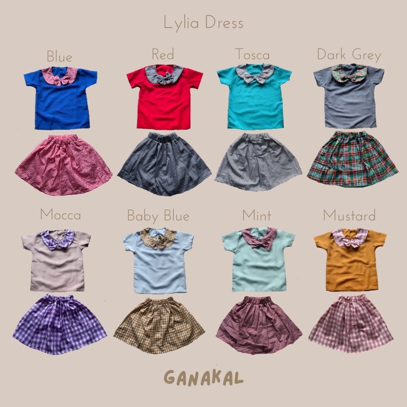 Lylia Dress / Setelan Dress anak / Baju Setelan Anak