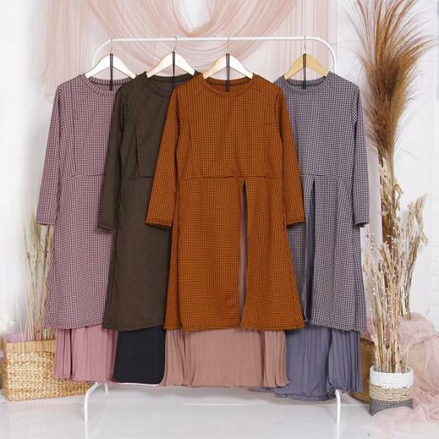 Set rok plisket tunik