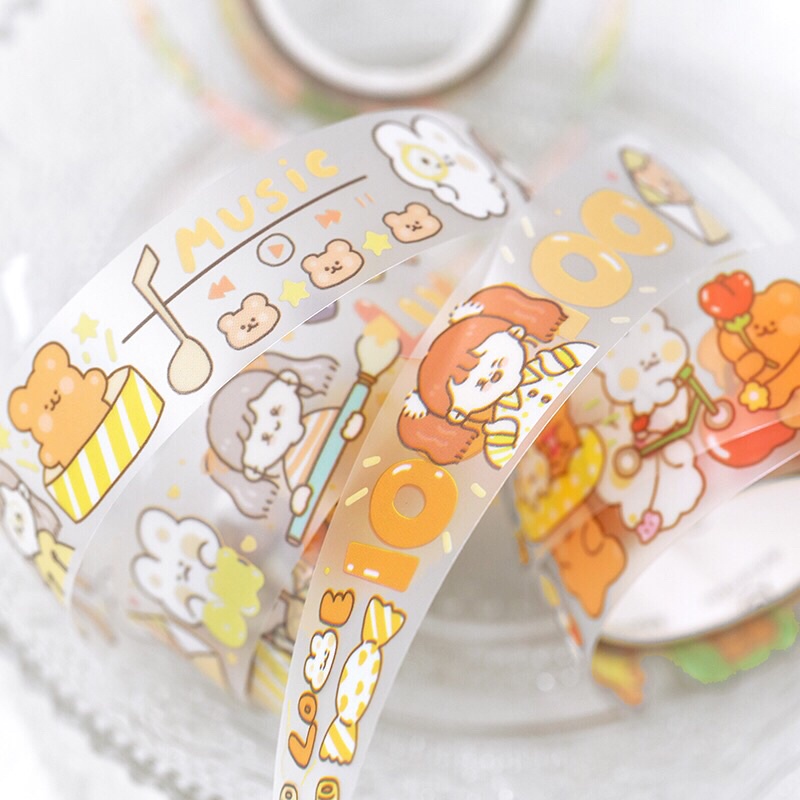 

1pc Lucu Kartun PET Masking Tape Dekorasi / DIY Jurnal Scrapbook Stationery Tape