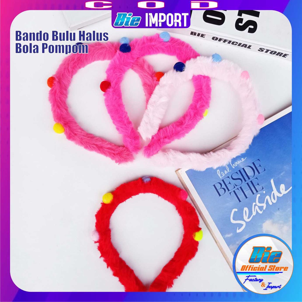 Bando Bulu Pompom Cute Impor Best Seller