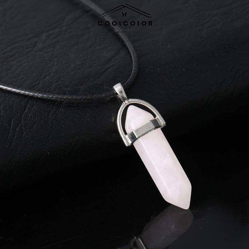 COD❤️Kalung Obsidian Liontin Bintang Berujung Enam Sweater Rantai Hantu Klavikula Rantai Pria dan Wanita Batu Alam Konstelasi Hip Hop Impor Fashion Korea