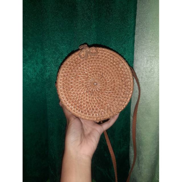 Tas rotan / rotan bag / rotan cokelat / bag / tas / tas mini / mini bag / tas selempang