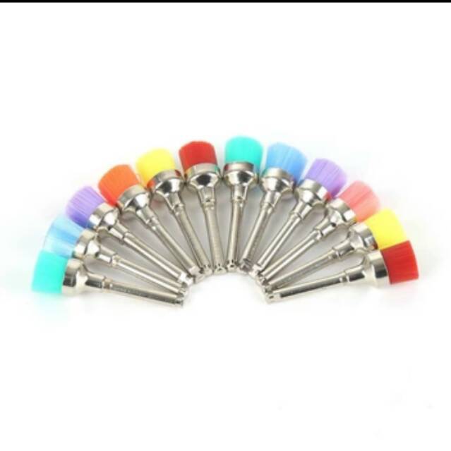 Dental Lab Material Colorful Nylon Latch SmallFlat Polishing Polisher Prophy Brushes Dentist Product