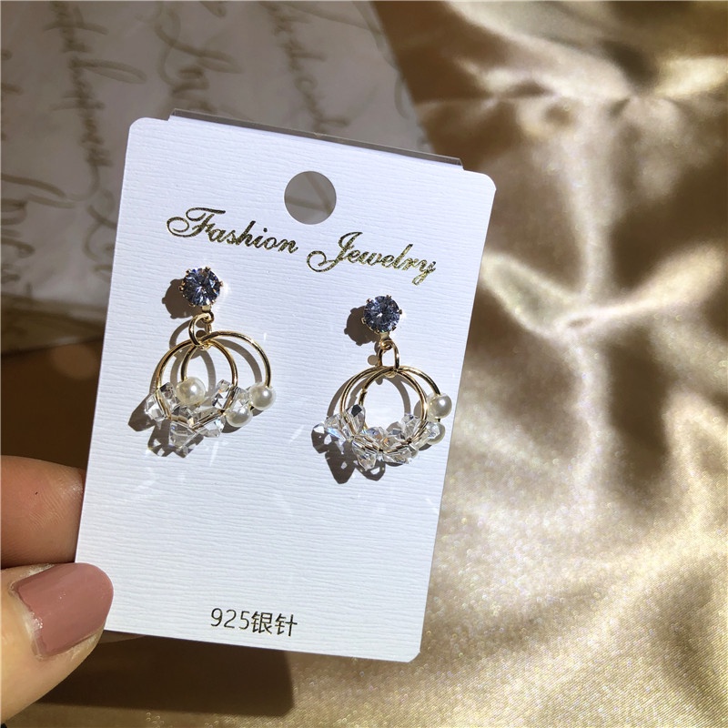 Anting Tusuk Sterling Silver 925 Dengan Mutiara Untuk Wanita | Aksesoris Rambut Untuk Wanita | Anting Bahan Stainless Steel | Kotak Hadiah Untuk Hadiah