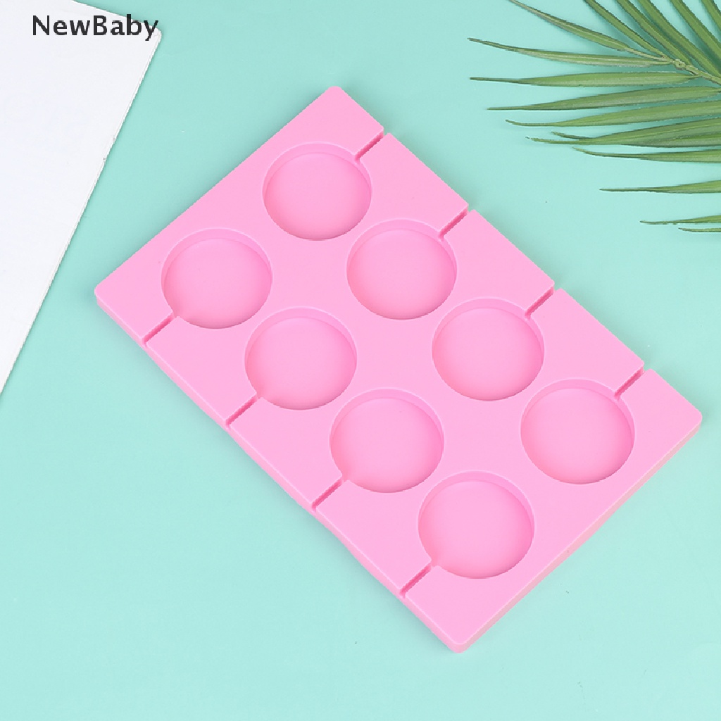 Cetakan Permen Lolipop 8 Lubang Bahan Silikon Untuk Dekorasi Kue