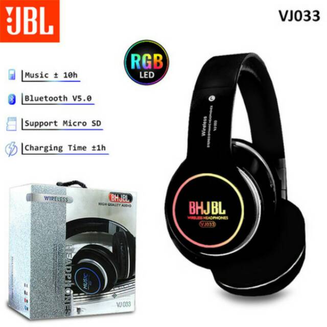 headphone bluetooth  jbl led super bass