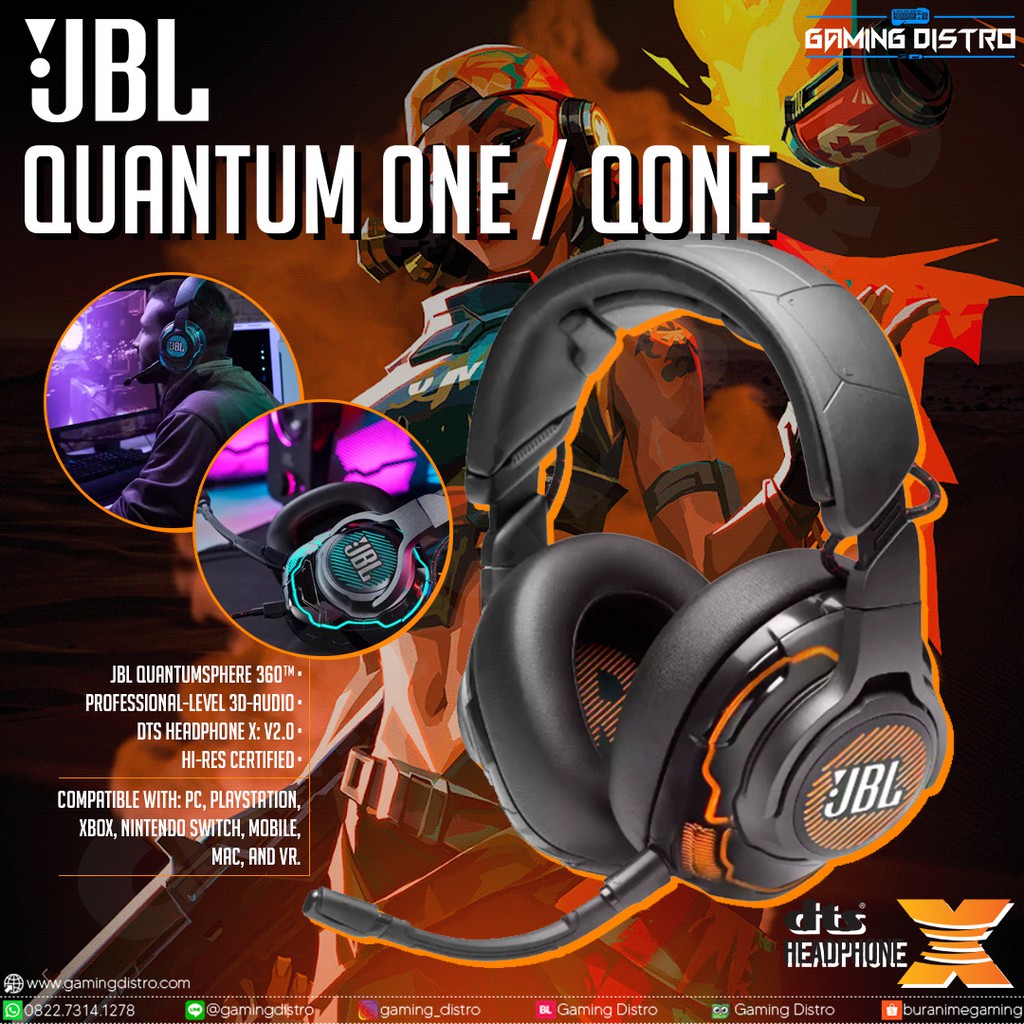Headset Gaming JBL Quantum One - JBL QOne Hi-Res Quality Sound