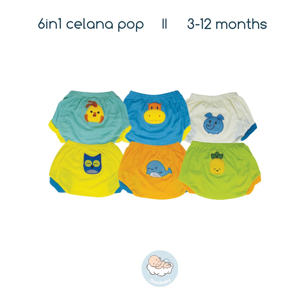lovelle cart's celana pop bayi laki-laki/ bayi perempuan 6in1(0-12 bulan) SNI!