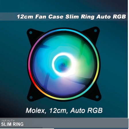 INFINITY FAN CASE SLIM AUTO RING RGB - FAN CASE INFINITY 12CM MOLEX (AUTO RGB)