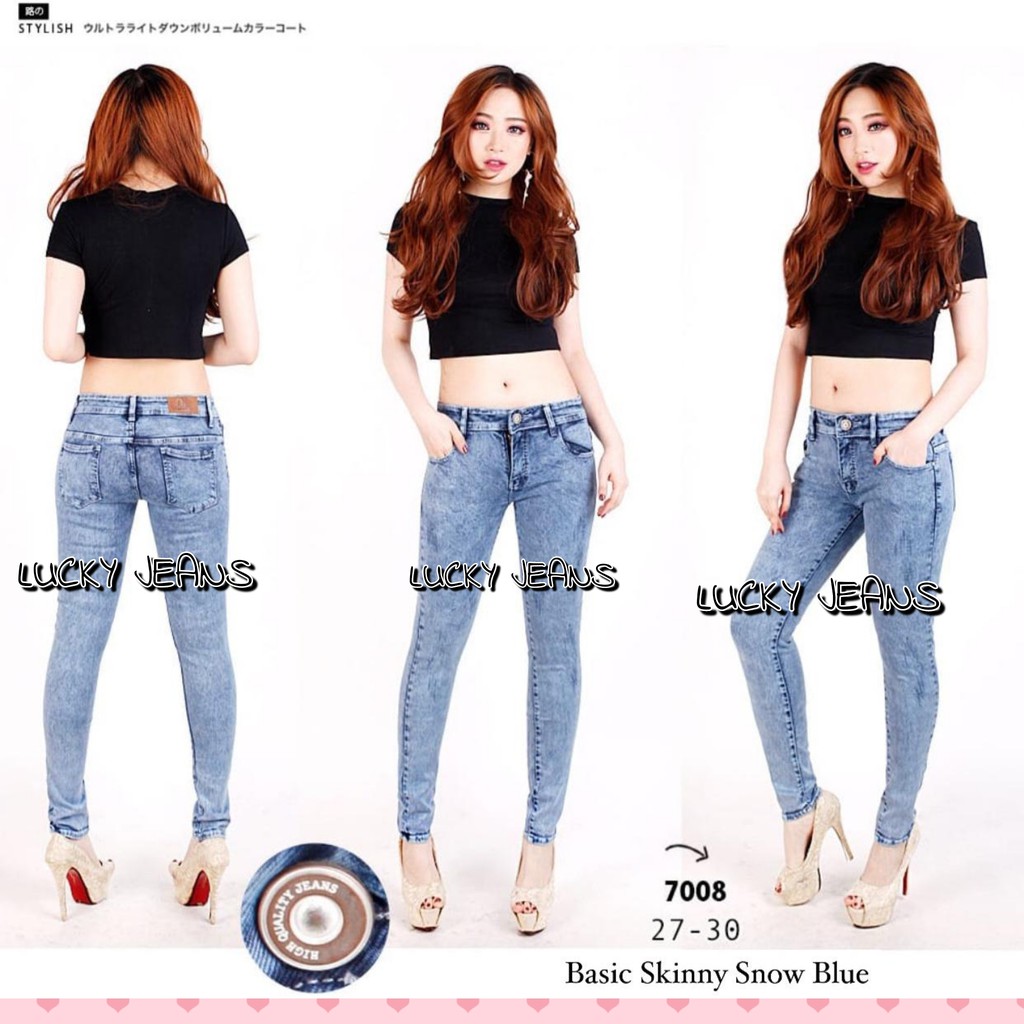 BASIC SKINNY SNOW ICE-SKINNY JEANS WANITA-SKINNY JEANS-SKINNY PANTS WANITA-CELANA JEANS WANITA