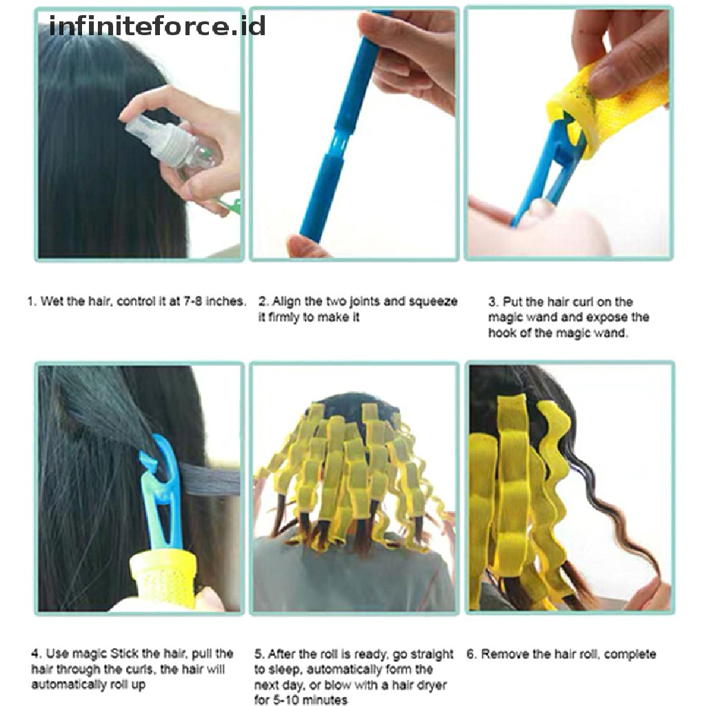 Infiniteforce.id 10pcs / Set Alat Keriting Rambut Magic 30cm